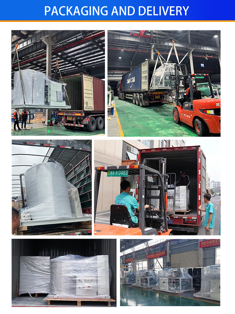 icemadal flake ice machine packaging delivery export.jpg Embalaje y entrega de equipos de hielo en escamas industriales Icemadal, carga de máquinas de hielo en contenedores de envío