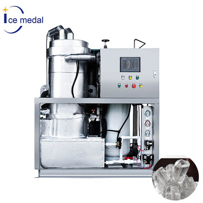 Máquina de hielo en tubo con controlador PLC Icemedal IMT1 de 1 tonelada por día, popular en Filipinas