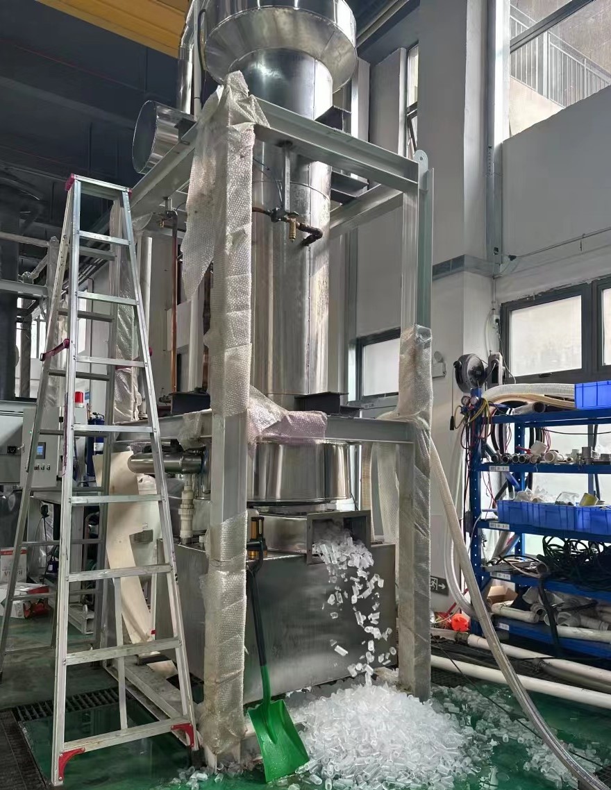 prueba de descongelación de la máquina de hielo en tubo