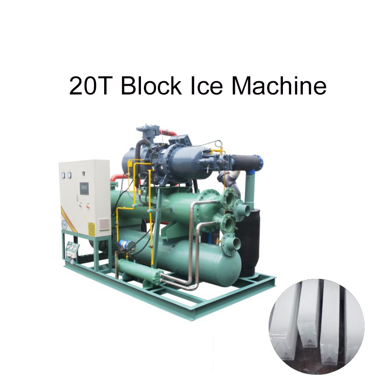 IMB20 Máquina de hielo en bloque de agua salada personalizada industrial de 20 toneladas por día