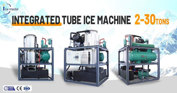 Máquinas de hielo de tubo integradas 