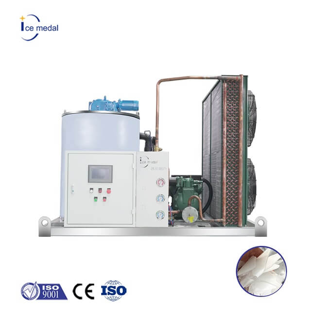 Máquina de hielo de escamas de ahorro de energía icemedal para el procesamiento de mariscos de pesca de la máquina de hielo