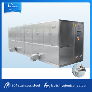 Icemedal IMC15 Máquina para fabricar cubitos de hielo industriales de gran capacidad, 15 toneladas por día 