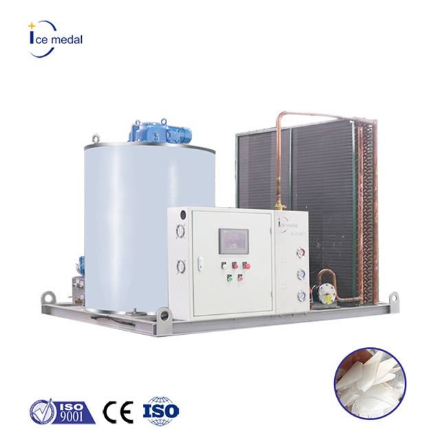 Máquina de hielo de escamas de ahorro de energía icemedal para el procesamiento de mariscos de pesca de la máquina de hielo