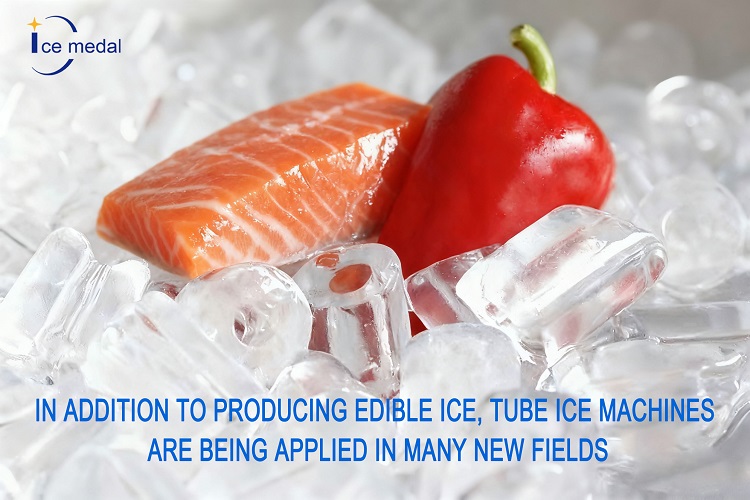 Además de producir hielo comestible, se aplican máquinas de hielo de tubo en muchos campos nuevos