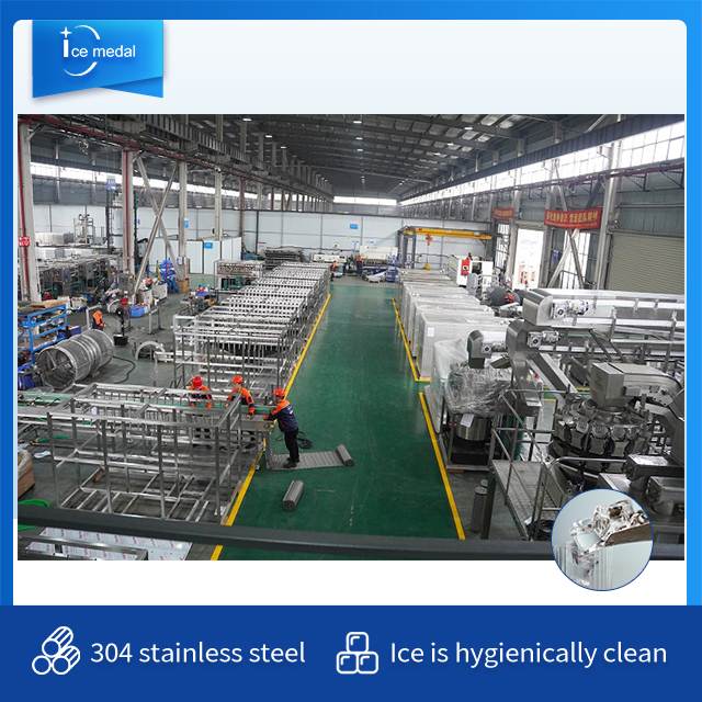 Icemedal IMC15 Máquina para fabricar cubitos de hielo industriales de gran capacidad, 15 toneladas por día 