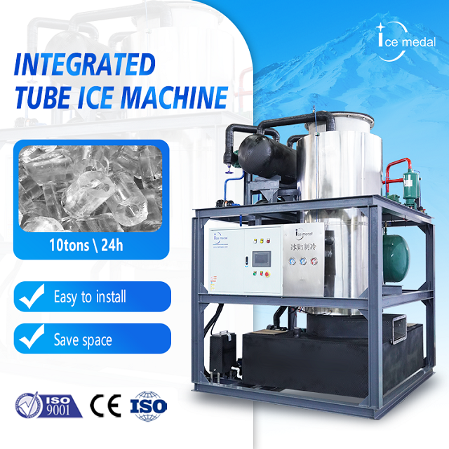 Icemedal IMT10 10 toneladas por día Tubo tubular tubular tubular Máquina de hielo