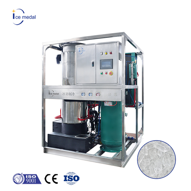 Icemedal Serie IMT Diseño compacto Máquina para fabricar hielo industrial Máquina para fabricar hielo en tubo 