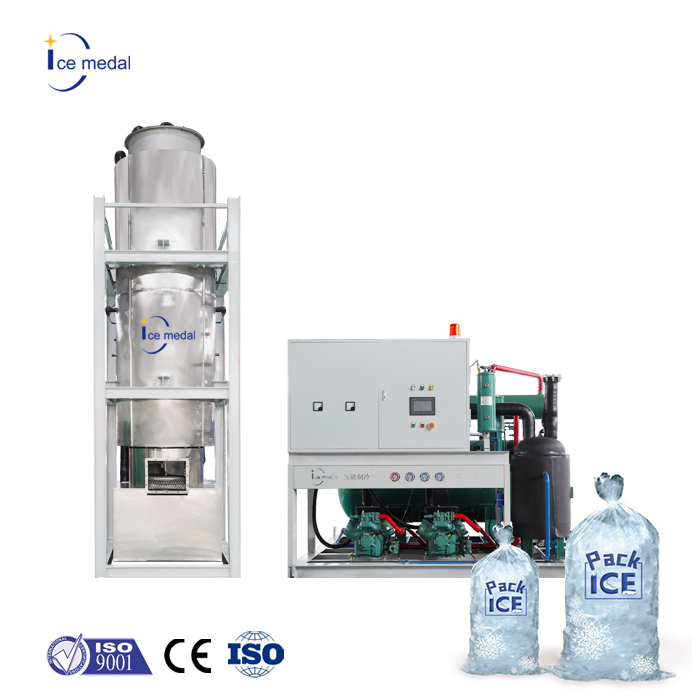 ICEMEDAL IMT20 Nueva versión Máquina de hielo en tubos de 20 toneladas por día a la venta Máquina para fabricar tubos de hielo