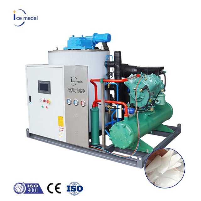 Icemedal máquina industrial de escamas de hielo de 5 toneladas con refrigeración por agua/refrigeración por aire