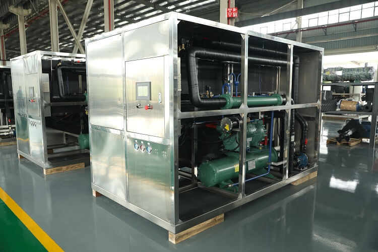 Expositor de máquina de hielo en cubitos