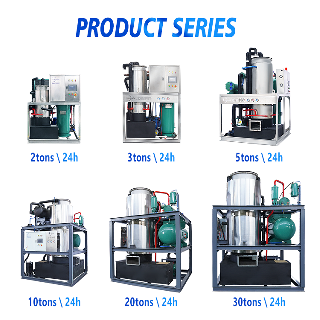 15T Tube Integrated Ice Machine Indonesia Precio para la industria de procesamiento de alimentos / bebidas frías