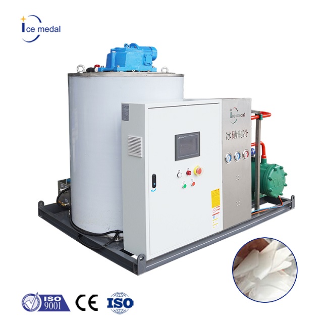 Icemedal máquina industrial de escamas de hielo de 5 toneladas con refrigeración por agua/refrigeración por aire