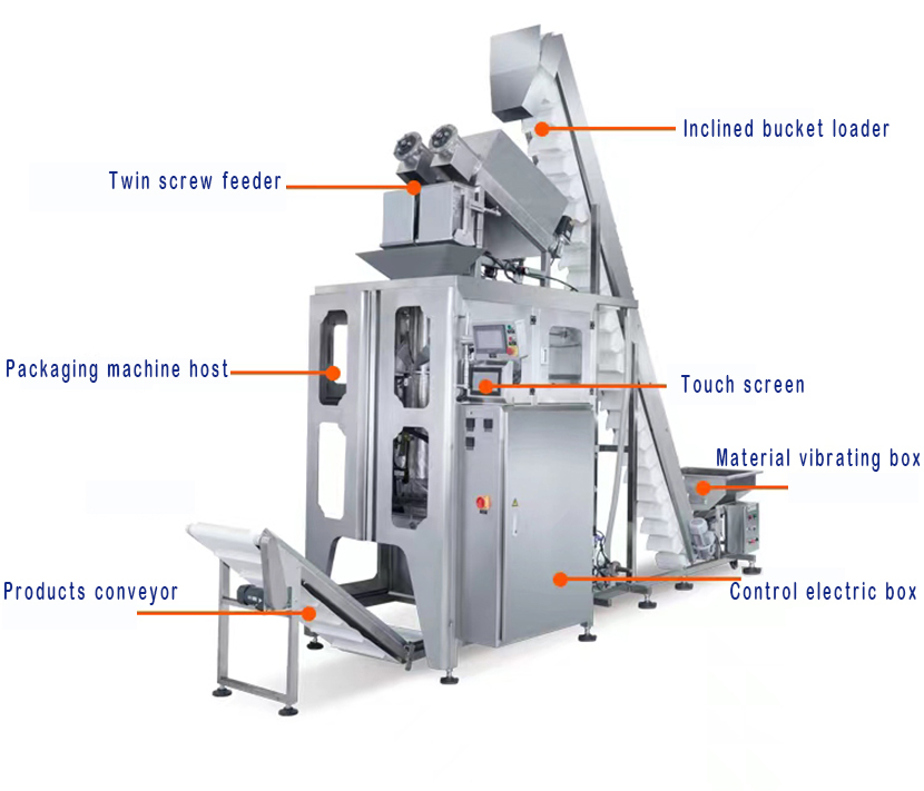 Máquina de envasado de hielo automática industrial comercial para hielo en tubo