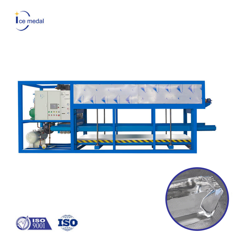 Icemedal 5 toneladas por día Máquina de hielo transparente de enfriamiento directo para planta de hielo