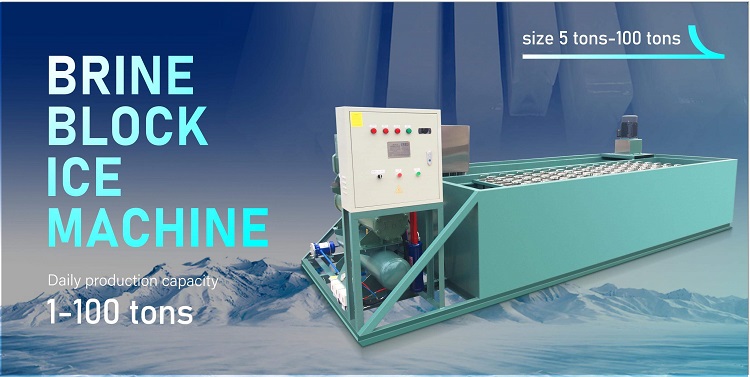 máquina de hielo en bloques