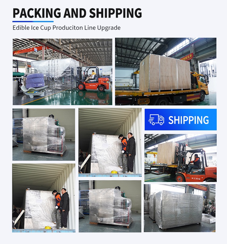 Embalaje de la m&aacute;quina de hielo cubierta