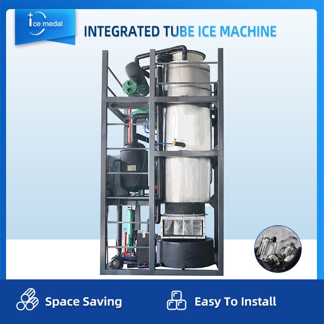 Icemedal Máquina de hielo con cilindro integrado de 15 toneladas por día con precio de fábrica