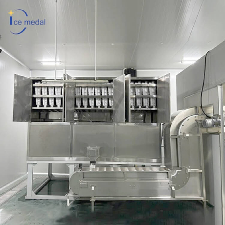 Línea automática de producción de vasos de hielo comestibles