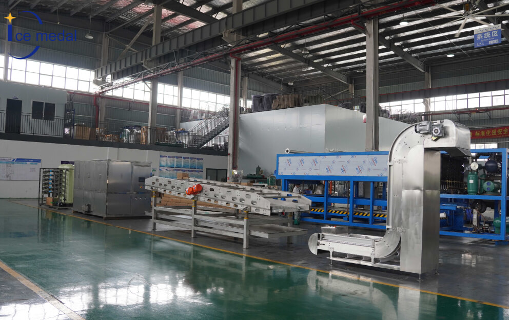 línea de producción de hielo comestible
