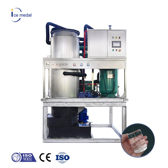 5 toneladas de la máquina de tubo de hielo de extracción sólida de corte industrial para bebidas frías 