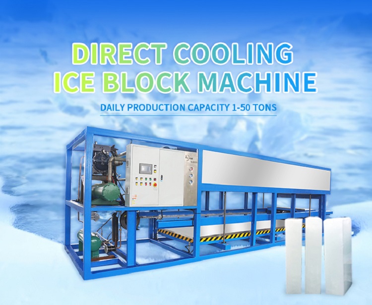 máquina de hielo de bloque de enfriamiento directo