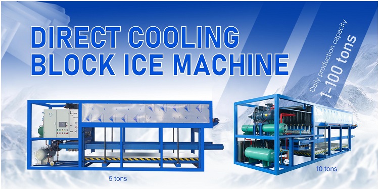 máquina de hielo en bloques de enfriamiento directo