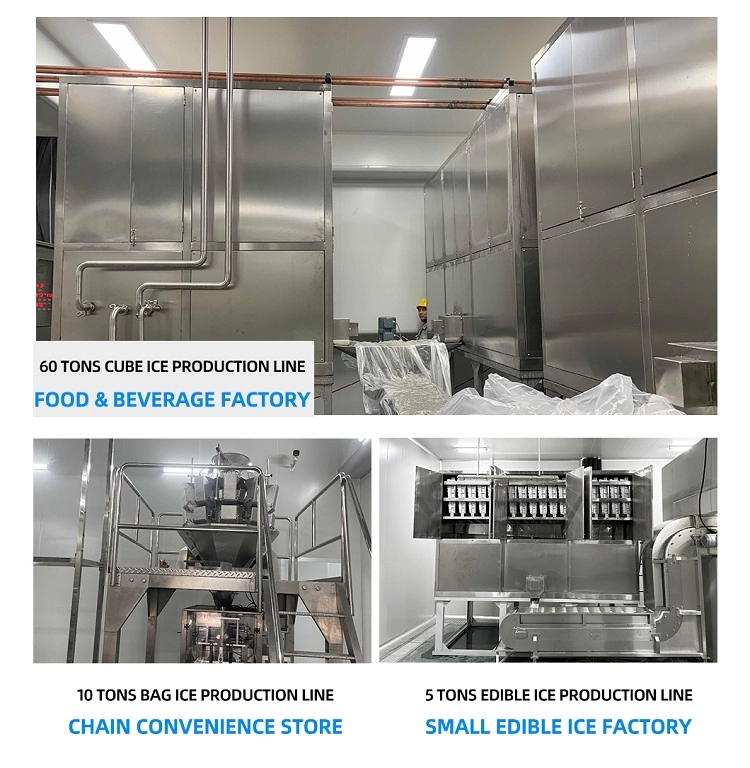 Proyectos instalados de l&iacute;neas de producci&oacute;n de hielo en cubitos y en bolsas comerciales para la industria de alimentos y bebidas.webp