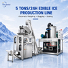 Línea de producción de hielo en tubos de 5 toneladas con sistema automático de envasado de hielo