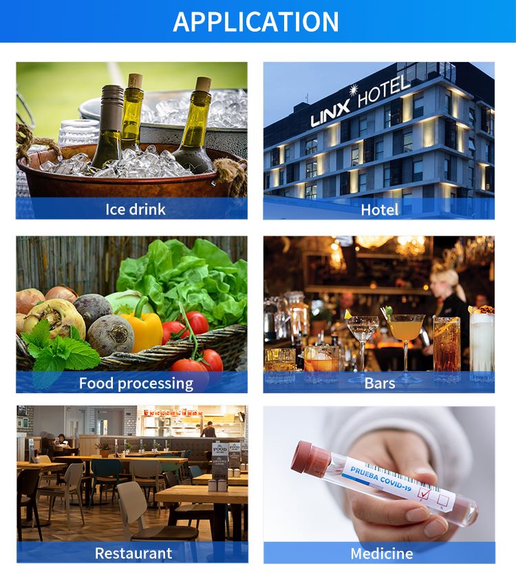 M&aacute;quina de hielo en tubo para bebidas heladas, hoteles, procesamiento de alimentos, bares, restaurantes y medicinas