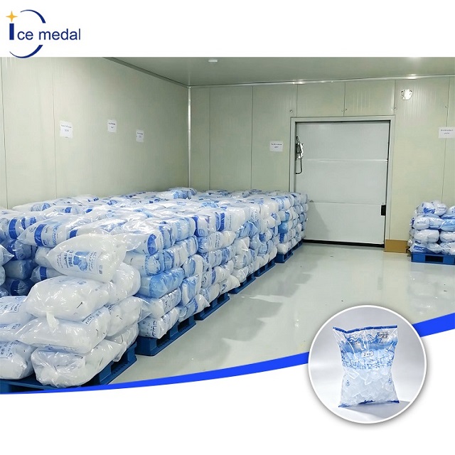 Línea de producción de hielo en tubos de 5 toneladas con sistema automático de envasado de hielo