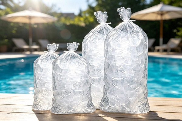 Hielo en bolsa para bebidas bien fr&iacute;as