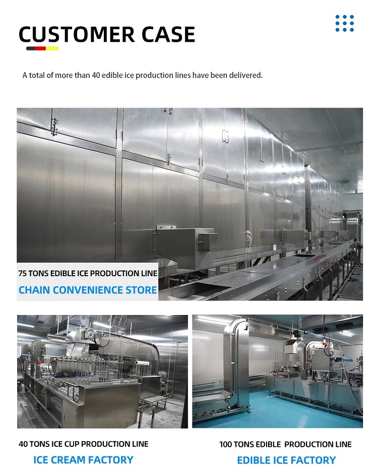Casos de clientes de l&iacute;nea de producci&oacute;n de hielo comestible, proyectos de fabricaci&oacute;n de hielo comercial 75T 40T 100T.webp
